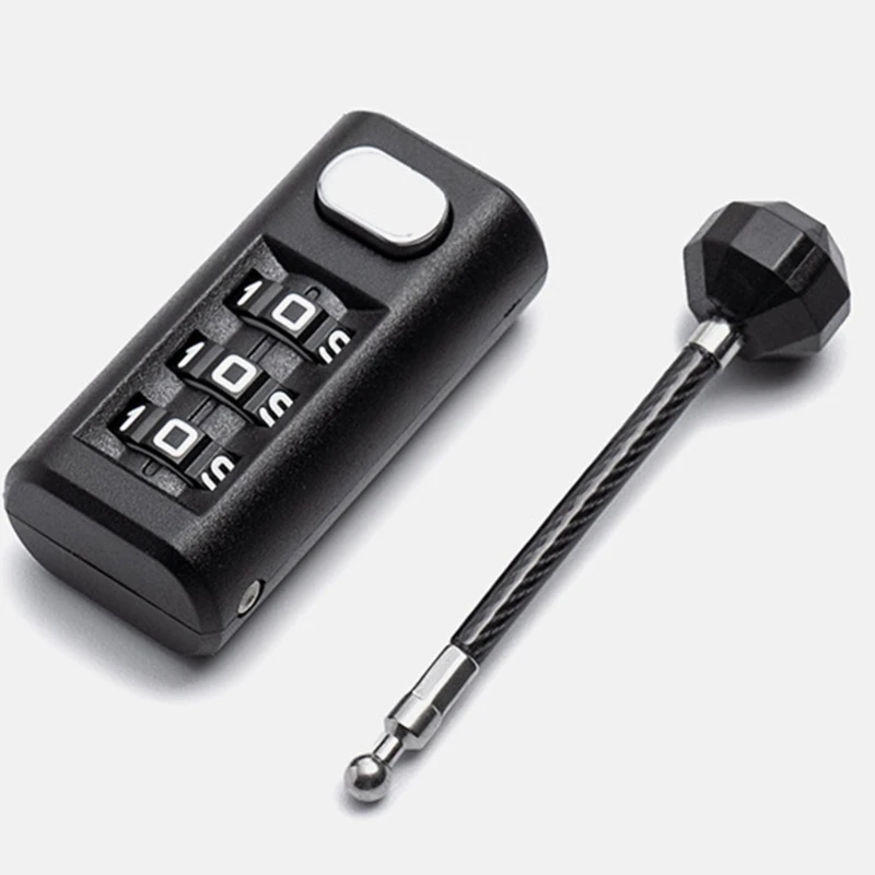 3 Digit Code Combination Padlock Small Luggage Lock Keyless Shackle Lock