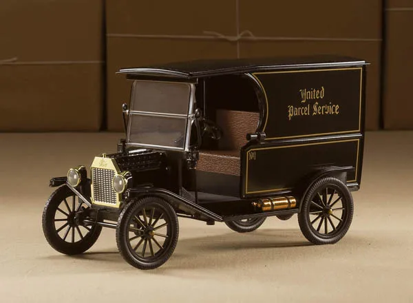 New Diecast 1:18 Scale 1913 Model T Old No.1 Package Car Truck Models Collectible