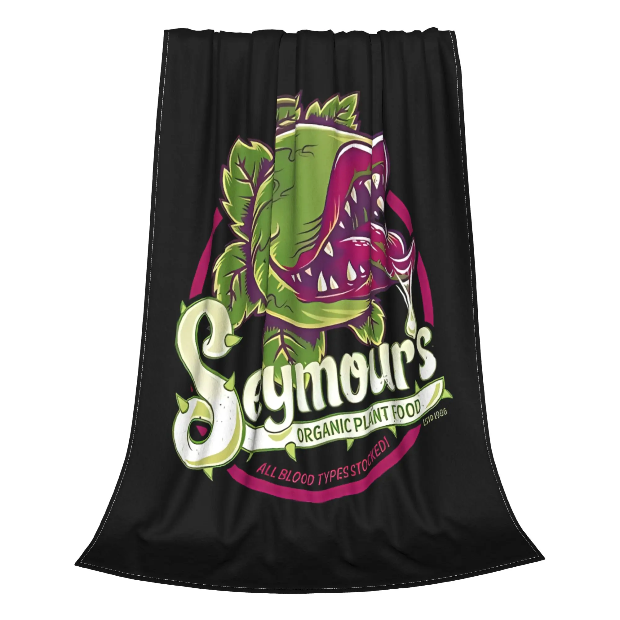1PC Home Cute Room Decor Creepy Potted Flora  Blanket Throw Blanket Little Shop of Horrors Novelty Warm Blanket All Season