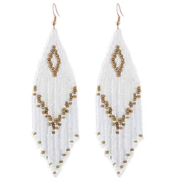 Bohemian Earrings 2026 Beads Long Earrings Ethnic Style Drop Earings Fashion Jewelry Bijoux Femme Statement Earrings