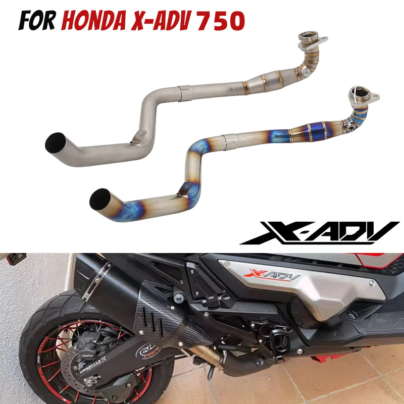 

For Honda X-ADV 750 X ADV750 XADV 750 2017-2023 Motorcycle Exhaust System Titanium Alloy Front Mid Link Pipe Connection Original