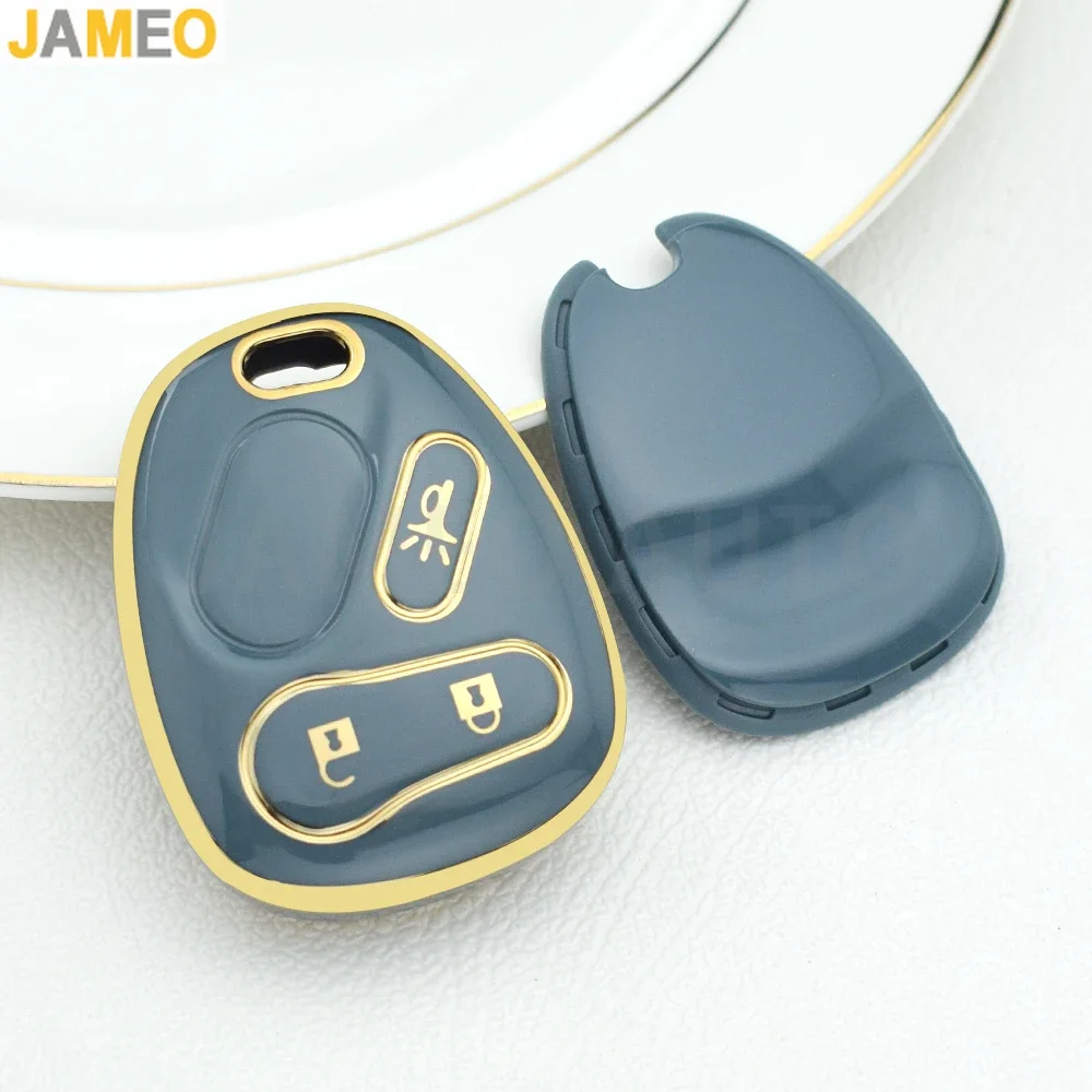 Para Chevy Tahoe Suburban Silverado Avalanche Equinox SSR / GMC Sierra Yukon / Buick 2003 2004 2005 2006 funda para llave de coche