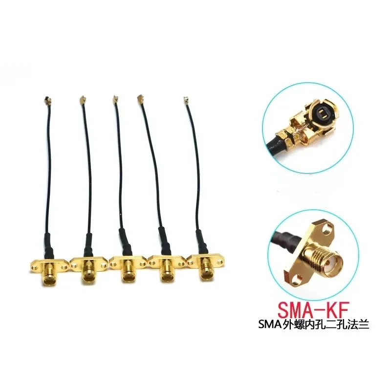 5PCS Antenna WiFi Pigtail Cable SMA Female Panel Mount to Ufl./IPX RF1.13 Cable for FPV Drone RC Model Multicopter