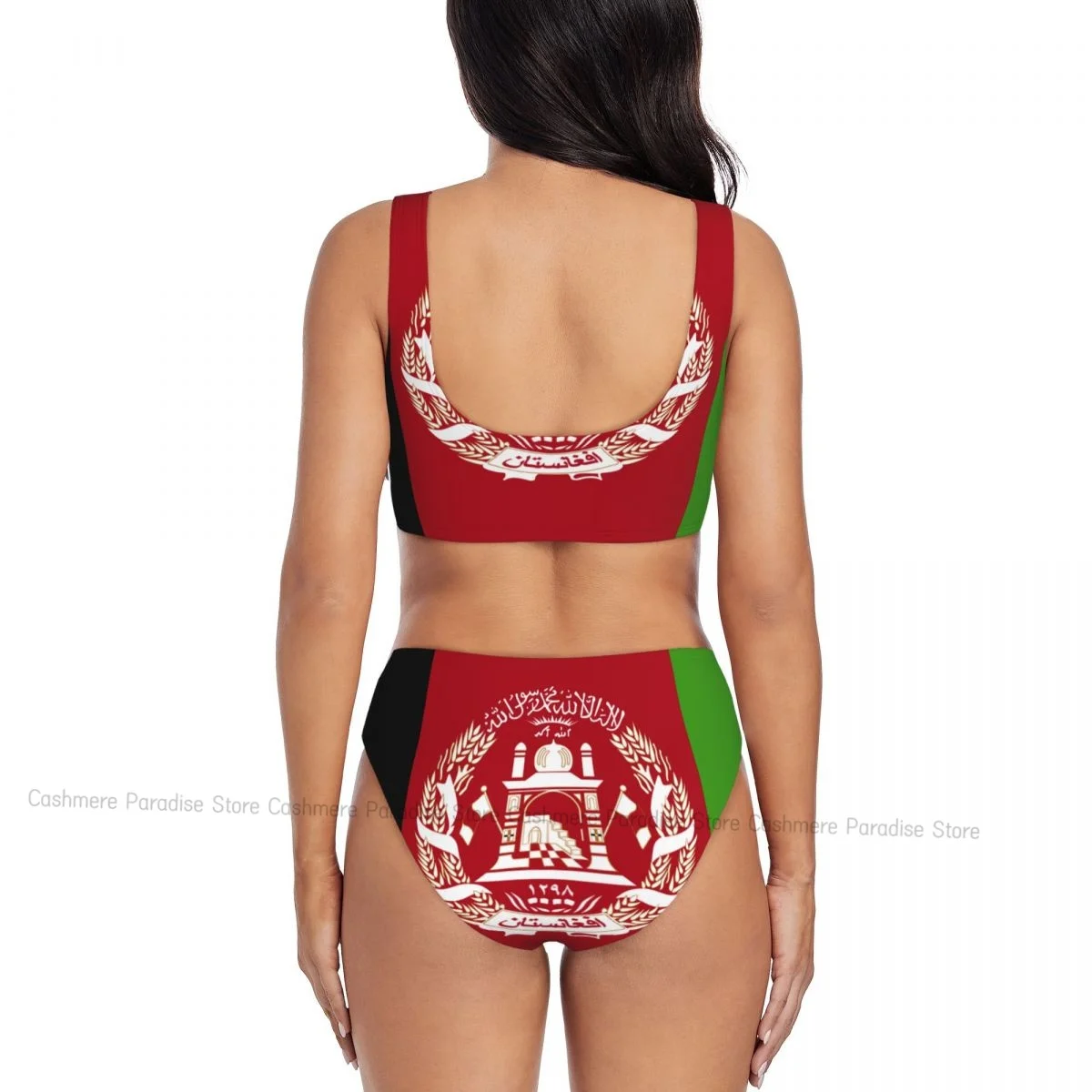 Push-Up บิกินี่ชุดผู้หญิง 2025 อัฟกานิสถานธงชุดว่ายน้ําเซ็กซี่ผู้หญิง