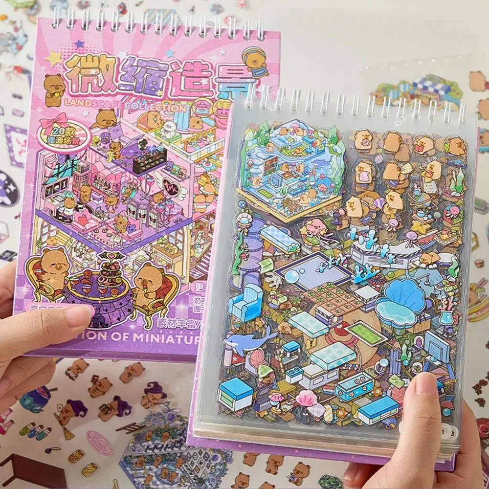

Guinea Pig Town Miniature Landscape Sticker Collection PET Visual Stacking 3D Landscape Sticker DIY Decompression