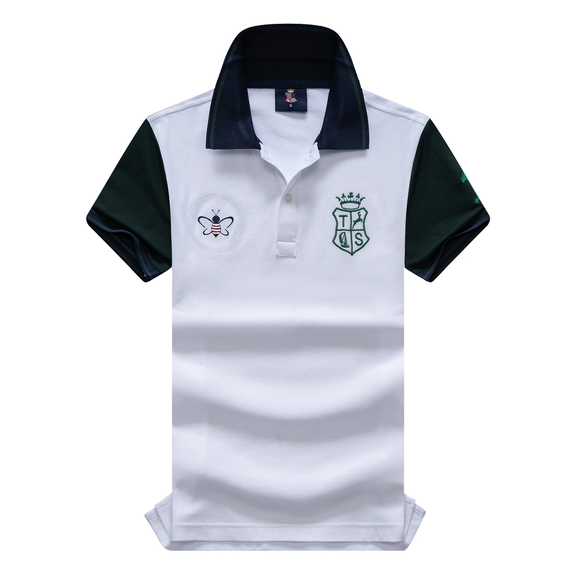 

New TS Men's Polo Shirts Short Sleeve High Quality 100% Cotton Embroider Collar Tee Shirts Male Clothing US SIZE 7XL