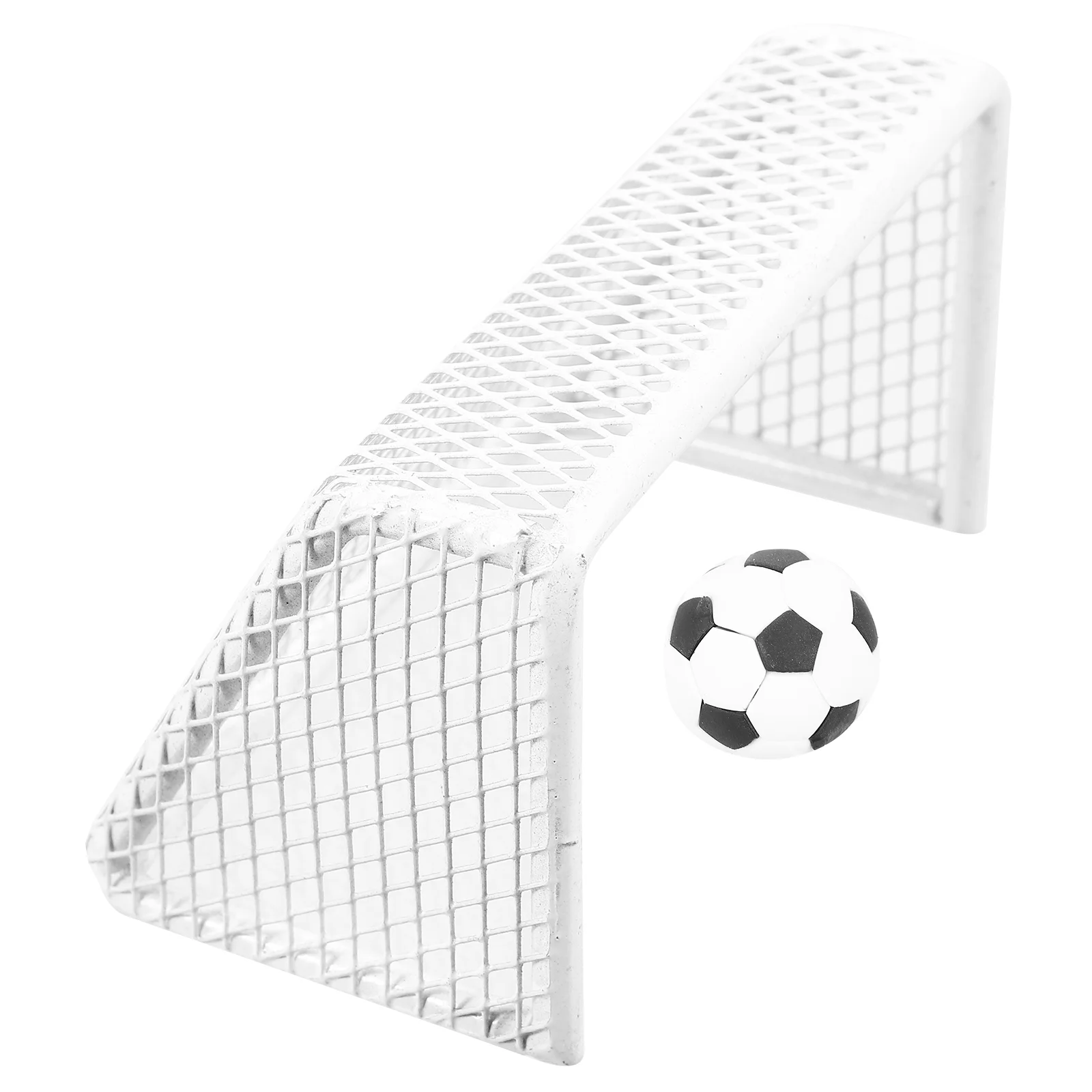 Mini Football Goal Sports Statues Dollhouse Gate Iron Miniature Door Decorations