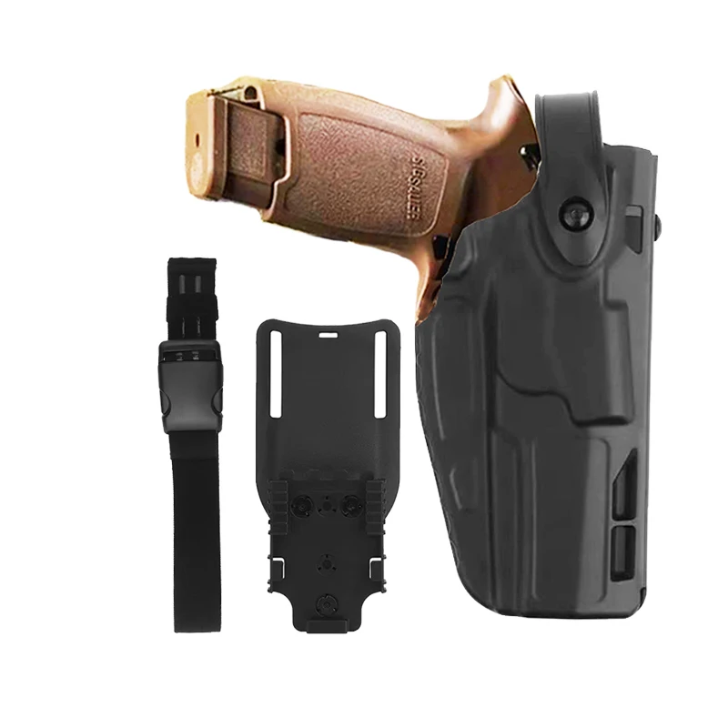 M17M18 Taktisches Holster P320 Rechtshänder-Holster mit QLS-Schnellverschlusssystem, Oberschenkeladapter, geeignet für die Jagd, Luftpistolen-Holster – Detail 9