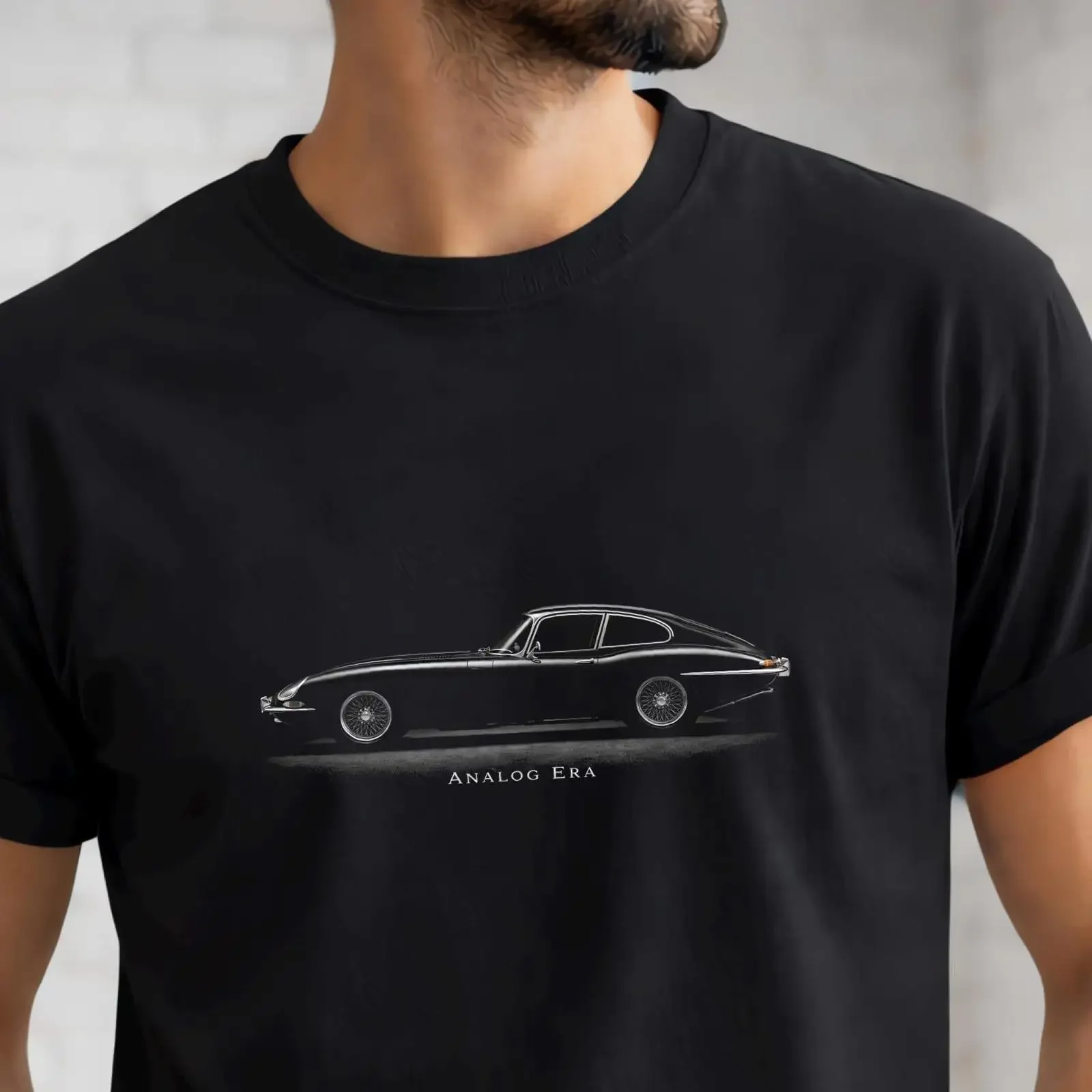 T Shirt for etype fans 70s British Sports Car Vintage auto tee vintage Washed fashion designer clothes Unisex Stretched Stylish