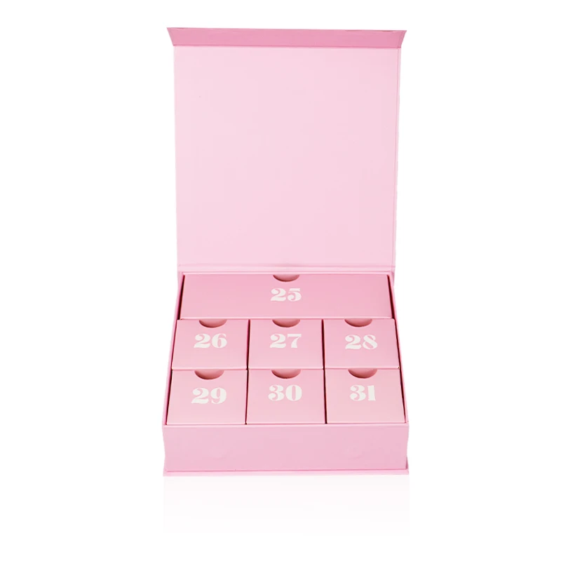 customized. custom. Recyclable Custom Luxury Magnetic Close Advent Calendar Box 7 Days Gift Box for Countdown to the Holidays