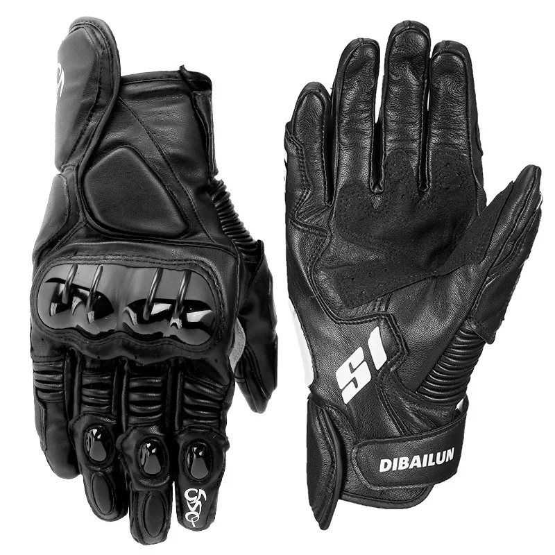 Motorcycle Gloves, All-season Unisex Leather Gloves, Racing Motorcycle Cushioning, Off-road Rider Equipment