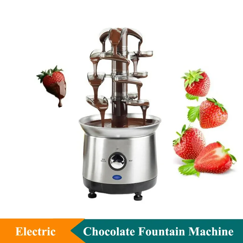 Leaf Shape Tower Chocolate Fountain Machine Hot Sale Electric Chocolate Waterfall Machine 4-Layer Chocolate Fountain Machine