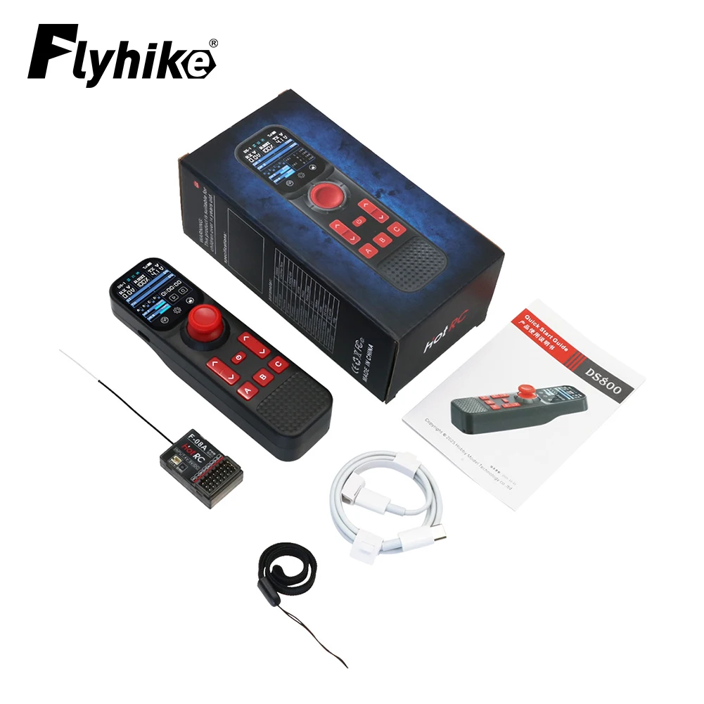 

Hotrc DS-800 8CH 2.4GHz Radio System Transmitter Remote Control With F-08A Receiver for RC Car Boat