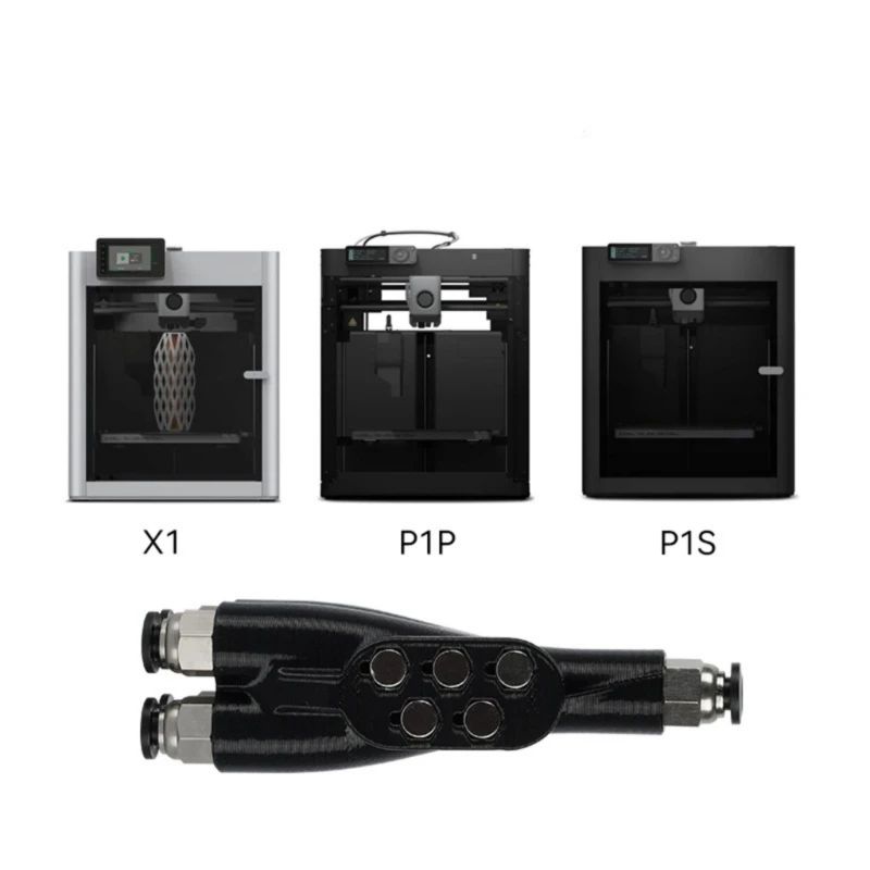 

652F For Lab X1C P1P/S 4-in-1 PTFE Adapter Printer Accessories Tubing Connectors for Lab Printers Accessories