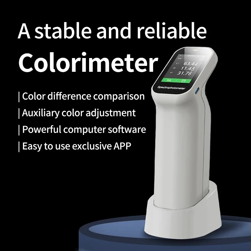 Colorimeter spectrophotometer for chromaticity, color detection coating, textile DS200