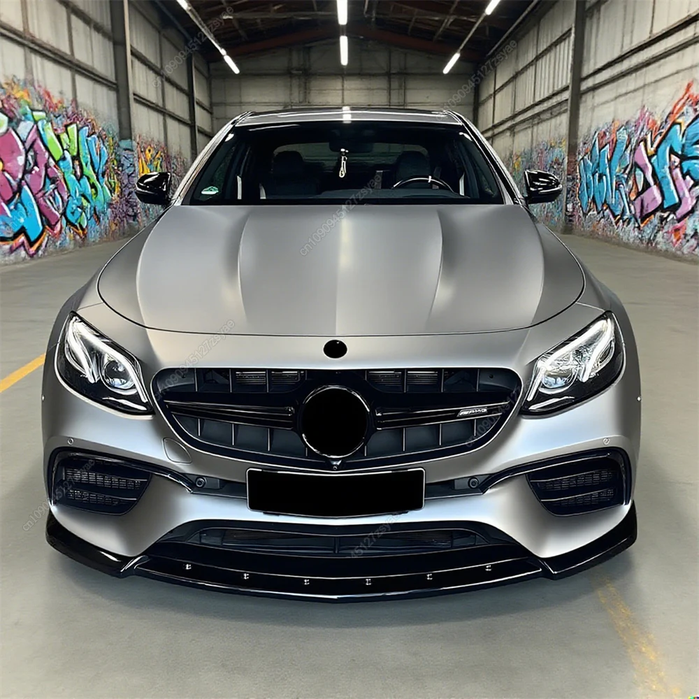 

3Pcs Car Front Bumper Lip Spoiler Splitter Diffuser For Mercedes Benz E Class W213 E63 AMG 2016-2020 Bodykit Tuning Gloss Blcak