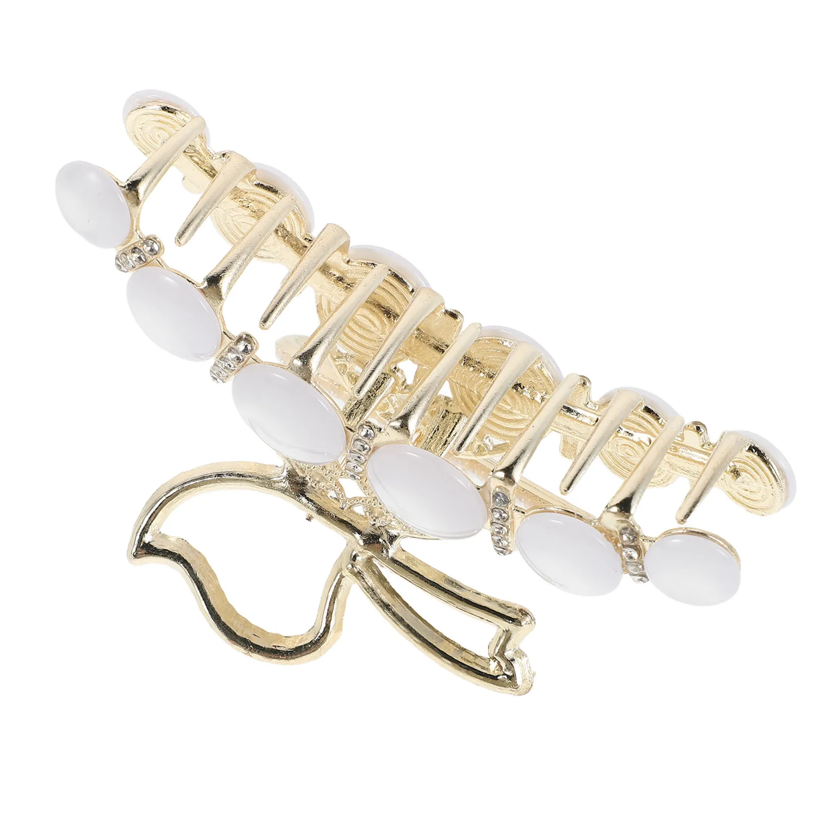 

Chic Pearl Butterfly Hair Claw Clip Female Supply Elegant Design Portable Decorative Alloy Hair Accessory Ornament