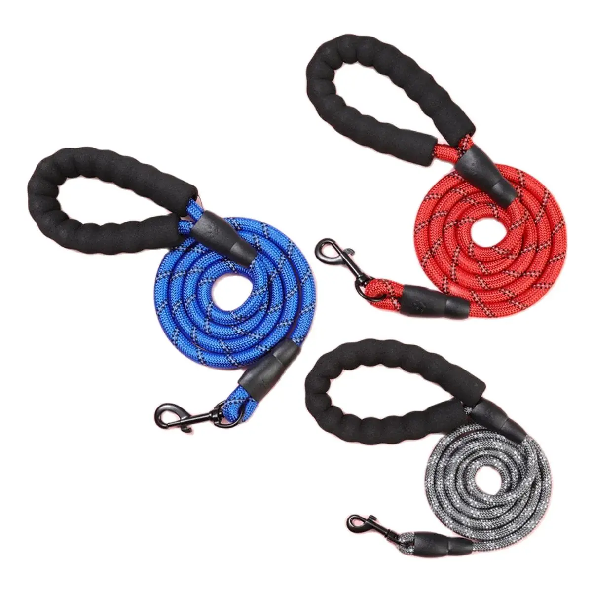 1.5m 2m 3m Long Dog Leash Reflective Outdoor Training Nylon Pet Leash Lanyard Strong Rope for Small Medium Large Big Dogs Item