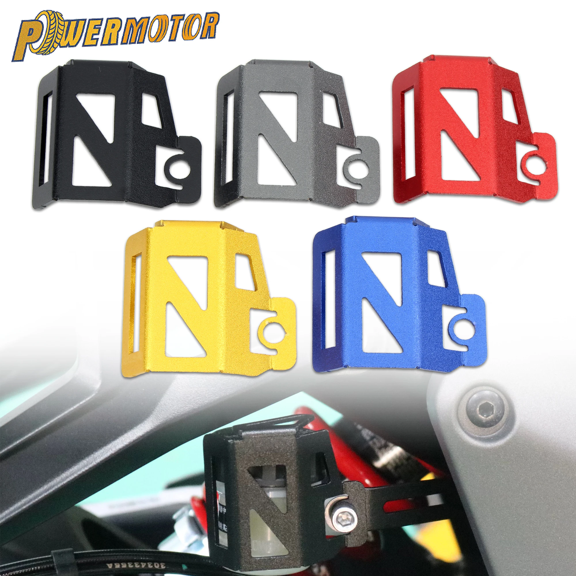 

Universal Motorcycle Rear Brake Fluid Reservoir Protector Cover CNC Aluminum Oil Cup Guard Accessories For Yamaha Kawasaki
