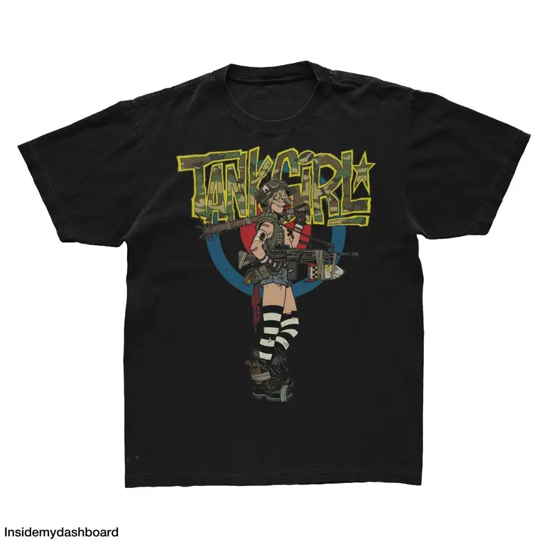 Tank Girl Army Camo Logo T-Shirt, Tank Girl Shirt, Jet Girl, Womens Emporment Tee, Tank Girl Booga T-Shirt, Vintage Comics Merch