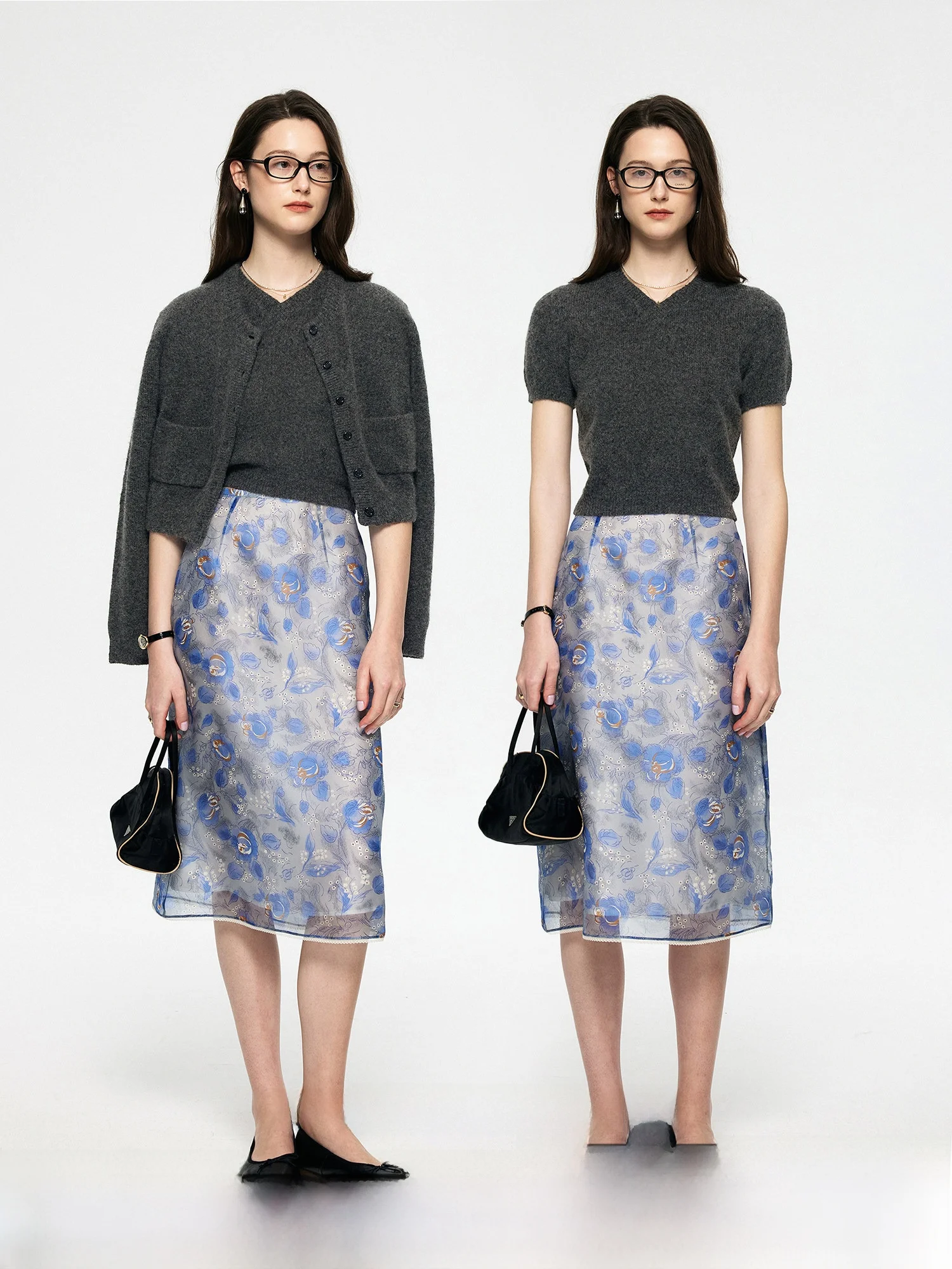 

Шелковая юбка Ele с принтом и кружевными вставками, средняя талия, для повседневной носки, приталенный крой, летняя коллекция