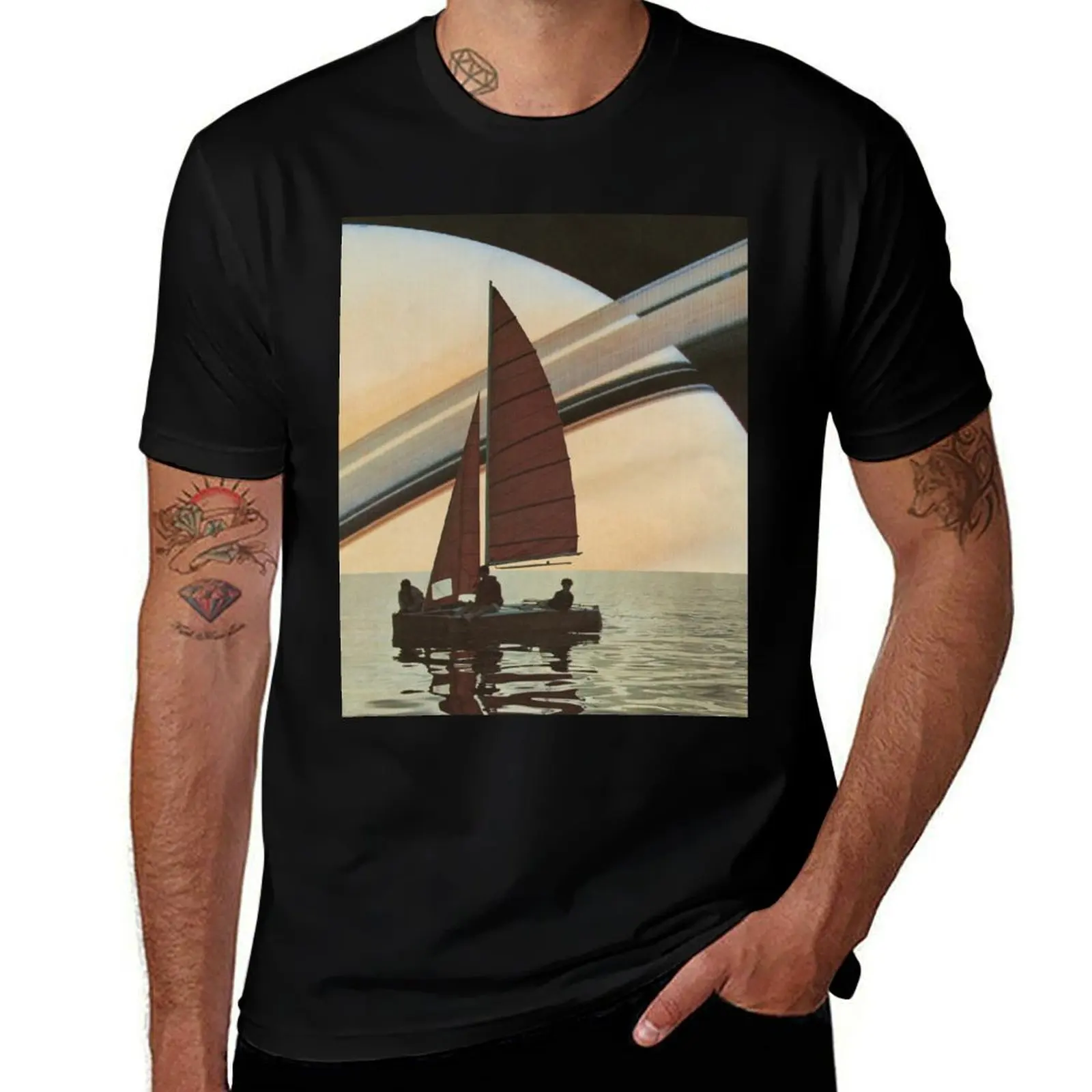 Sailing to Saturn T-Shirt cotton graphic tees customs design your own workout shirts for men