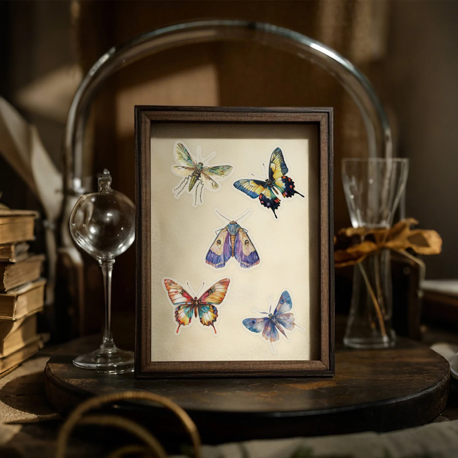 สติกเกอร์แมลงการ์ตูนน่ารัก 50 ชิ้น วัสดุ PET สำหรับของเล่น DIY กระเป๋าเดินทาง แล็ปท็อป กีตาร์ สเก็ตบอร์ด เคสมือถือ จักรยาน รถยนต์