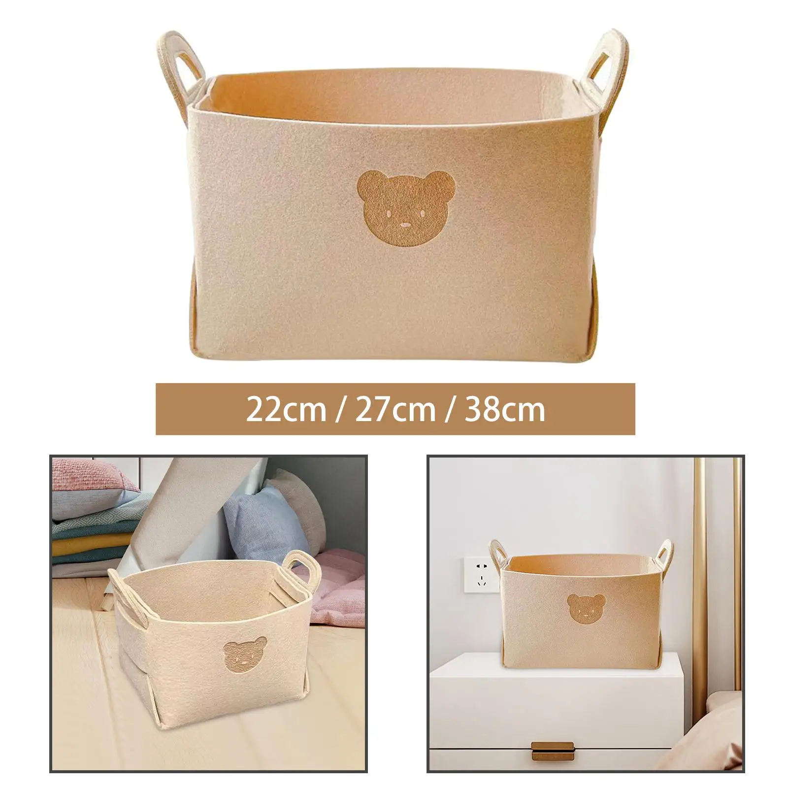 Collapsible Felt Storage Bin Foldable Shelf Drawers Organizer for Pet Toy