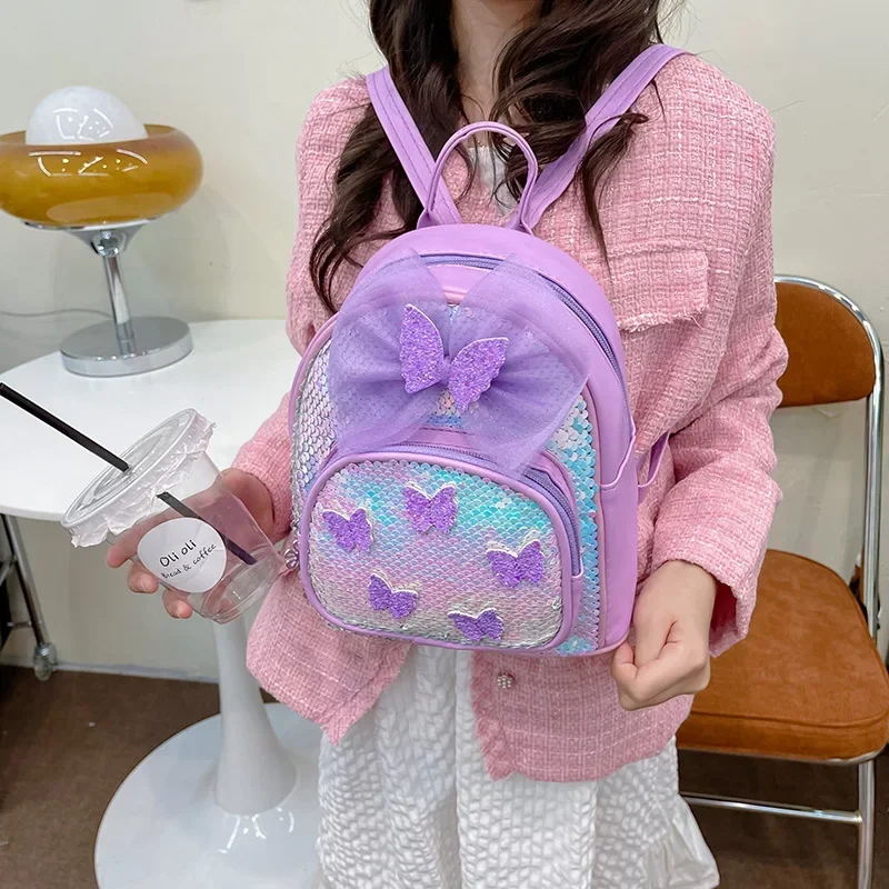 Mochilas de princesa ostentosas para niñas, mochila escolar de mariposa para bebé, mochila de guardería, bolsa de hombros para niños pequeños, regalo para niños