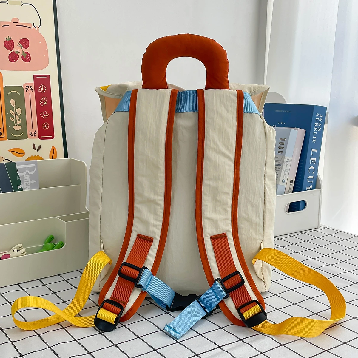 Tiptoegirls Candy Color Young Lady Rucksack Bag Leisure Outdoor Travelling Backpacks Nylon Student Schoolbag Patchwork Backpack