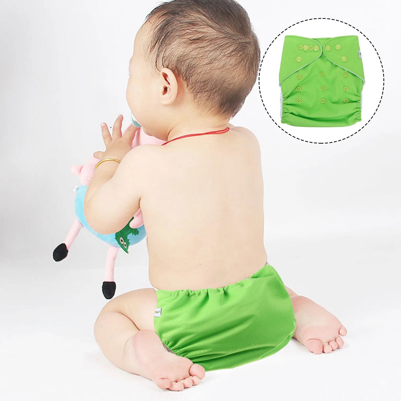 Wiederverwendbare Baby-Stoffwindeln, einfarbig, atmungsaktiv, verstellbar, auslaufsicher, Trainingshose für Kleinkinder, waschbar, langlebiger Komfort