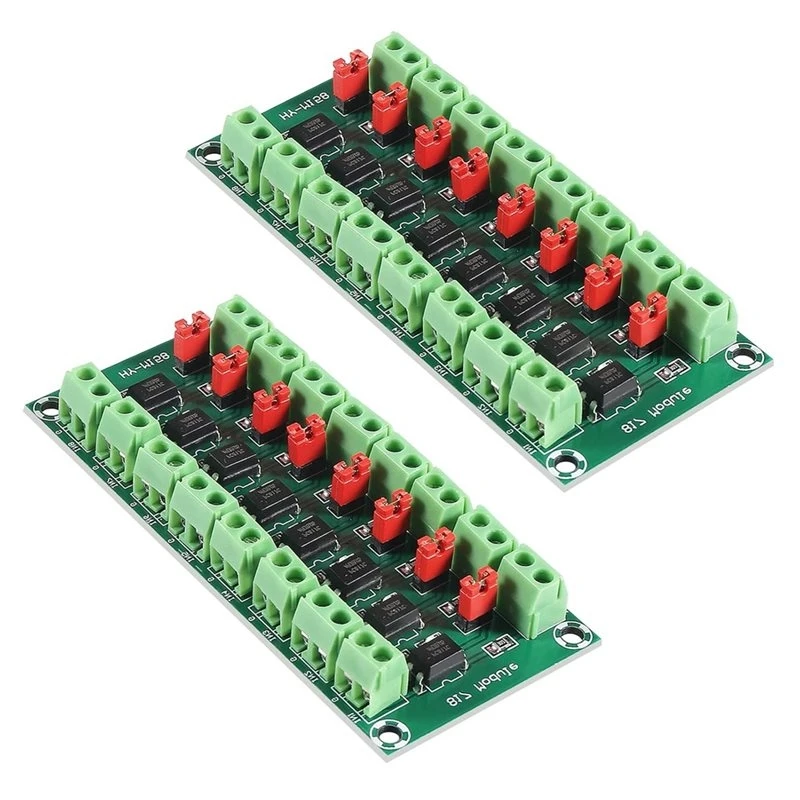 ABJF-For 3.6-30V Driver And Voltage Conversion 2Pcs PC817 8 Channel Optocoupler Isolation Board