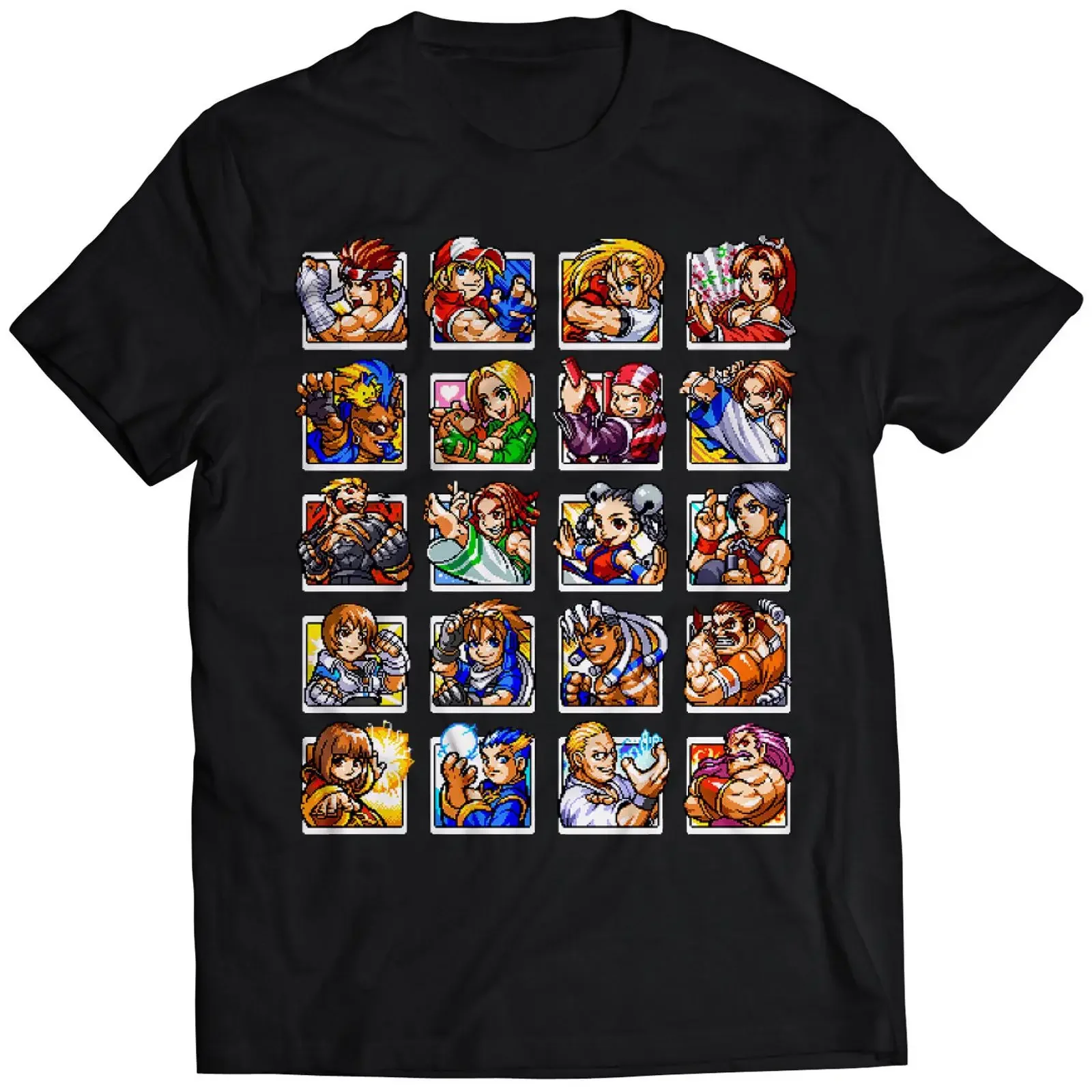 Fatal Fury Card Fighters Clash T shirt vintage Washed designer clothes streetwear Casual Stretched Unisex homme