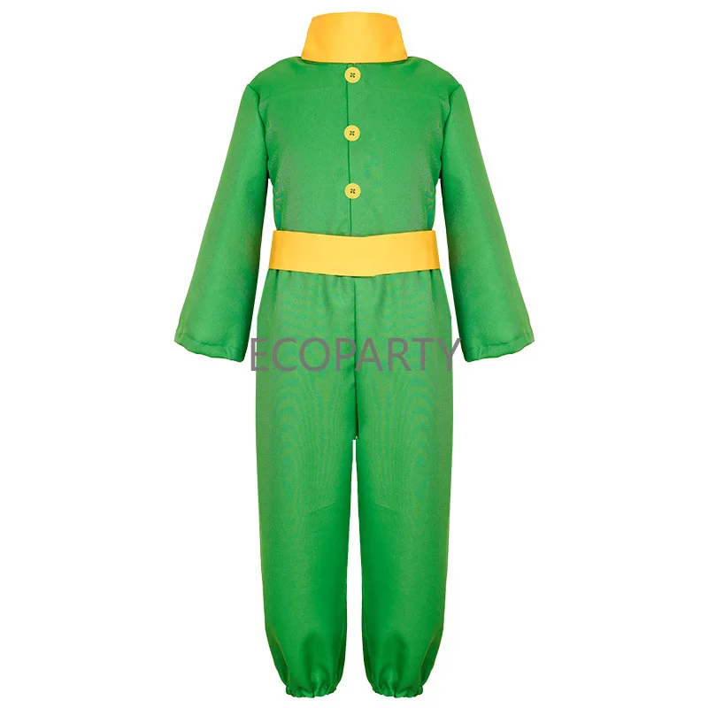 Costume de cosplay de film de dessin animé d'anime pour des enfants, vêtements de représentation de petit prince, vert imbibé, enfants