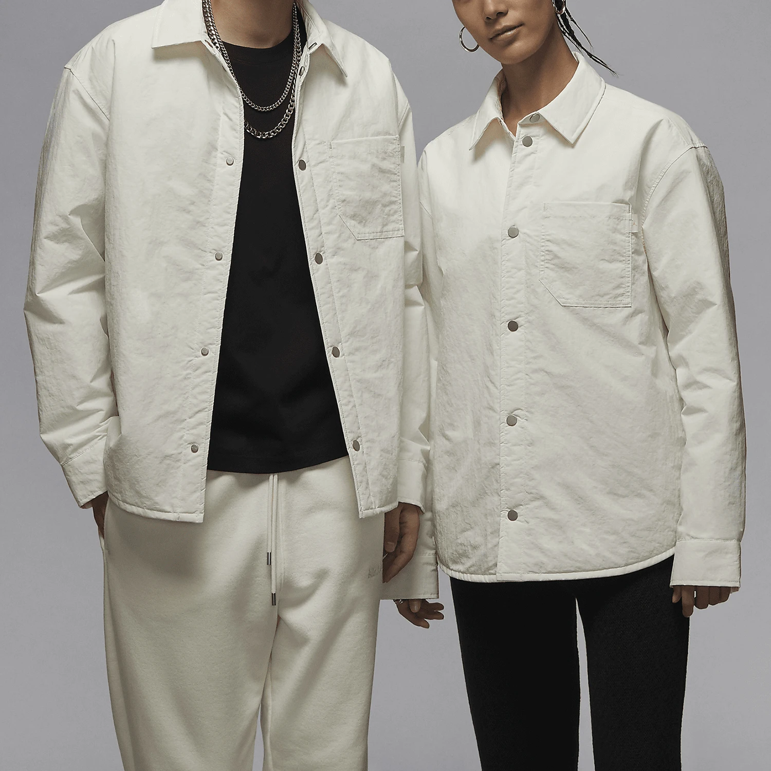 

Nike genuine JORDAN Men's Simple Fashion Water-Resistant Snap Button Top FV7433-133