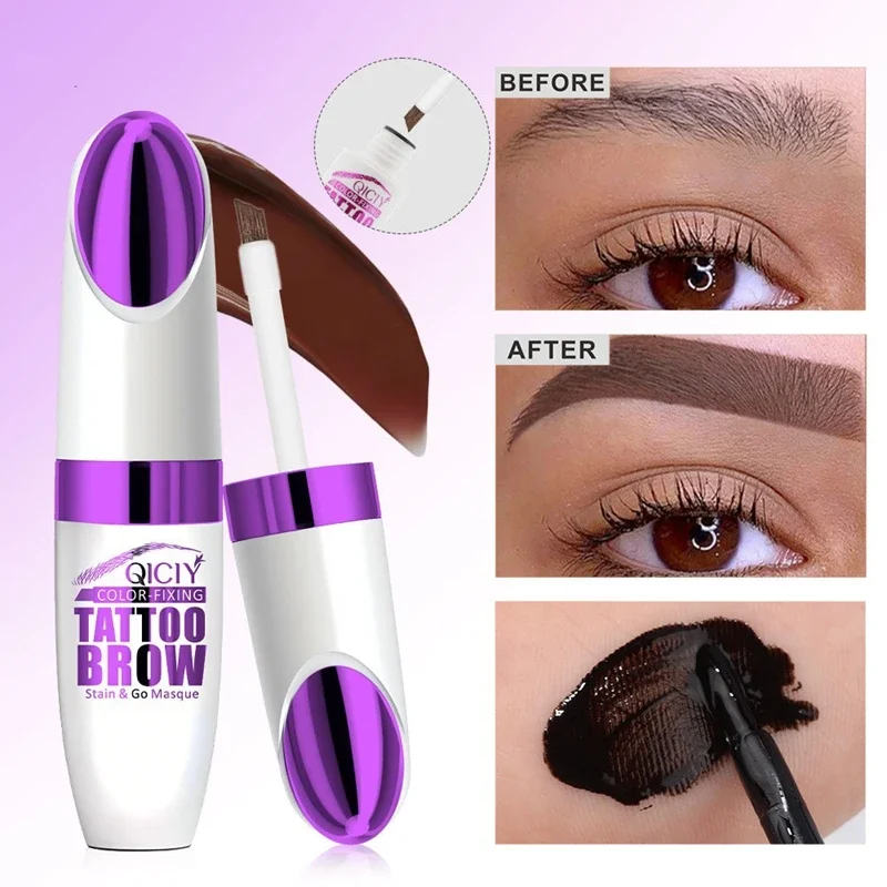 Gel para cejas en forma de lágrima, crema para cejas, resistente al agua, tatuaje de larga duración, Gel para cejas fácil de despegar, Cosméticos impermeables resistentes al sudor