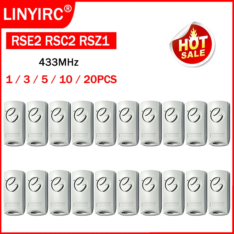

For RSE2 RSC2 RSZ1 433 RSE2-433 RSC2-433 RSZ1-433 Liftronic 500 700 800 Portronic D2500 D5000 S4000 Gate Remote Control 433MHz