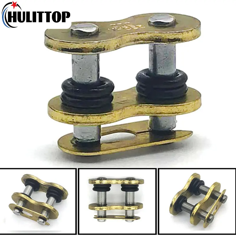 รถจักรยานยนต์ไดรฟ์โซ่ O-แหวน Mater Link Gold Rivet คลิปสําหรับ 428 520 525 530 428H 520H 525H 530H รถจักรยานยนต์