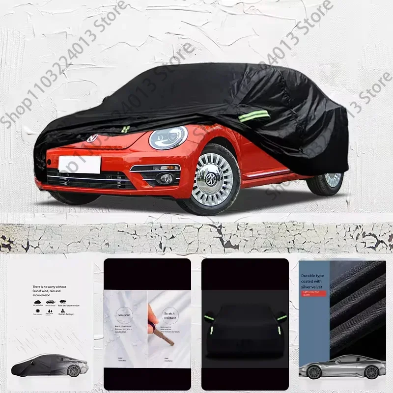 

For Volkswagen Beetle Anti-UV Sun Shade Rain Snow Resistant Black Cover Dustproof Car umbrella Full Car Cover Outdoor Protection