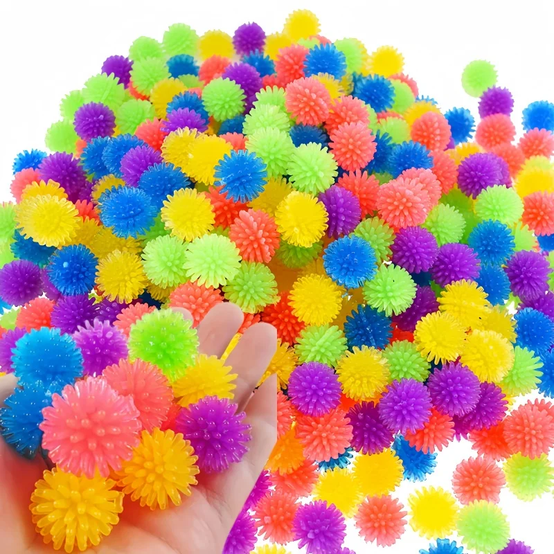 20PCS TPR Bayberry Ball Hedgehog Mini Massage Ball For Yoga Foot Massage Ball Vent Decompression Soft Squishy Squeeze Fidget Toy