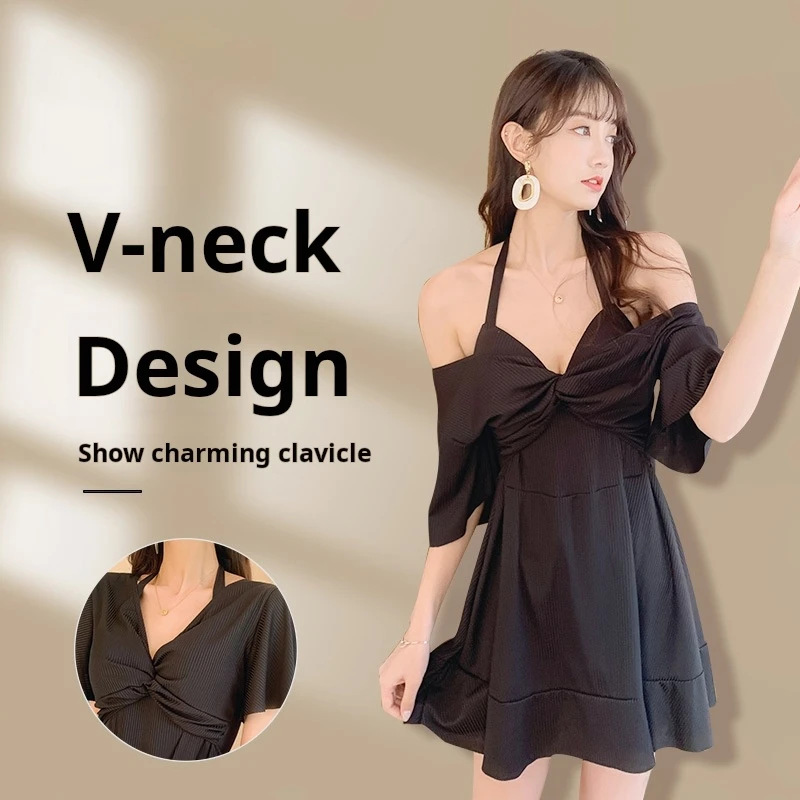 Traje de baño Bikini de una pieza para mujer Traje de baño sexy de moda Vestido de baño delgado INS Ropa de playa de aguas termales
