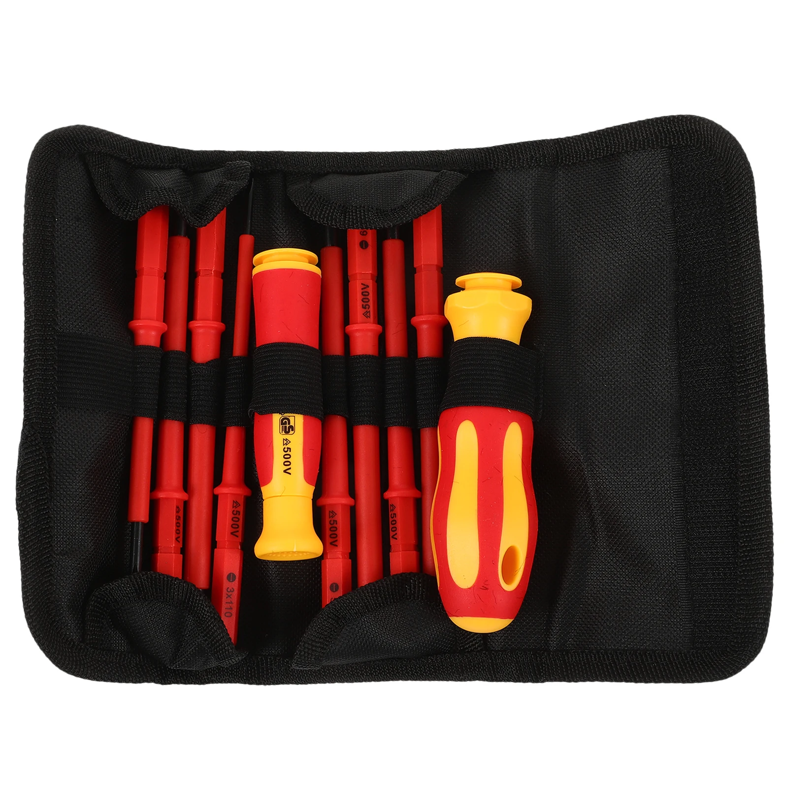 

1 set Insulated Screwdriver Set Electrician Tools Chrome Vanadium Steel Bits Non Slip Home Repair Kit Electrical Maintenance