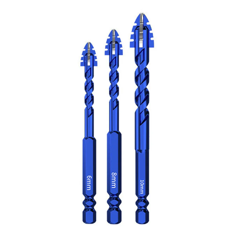 

Triangle Drill Bit Approx.6 8 10mm 8 10 12mm Drilling Glass Tiles Efficient Punching Multi-Material Applicable