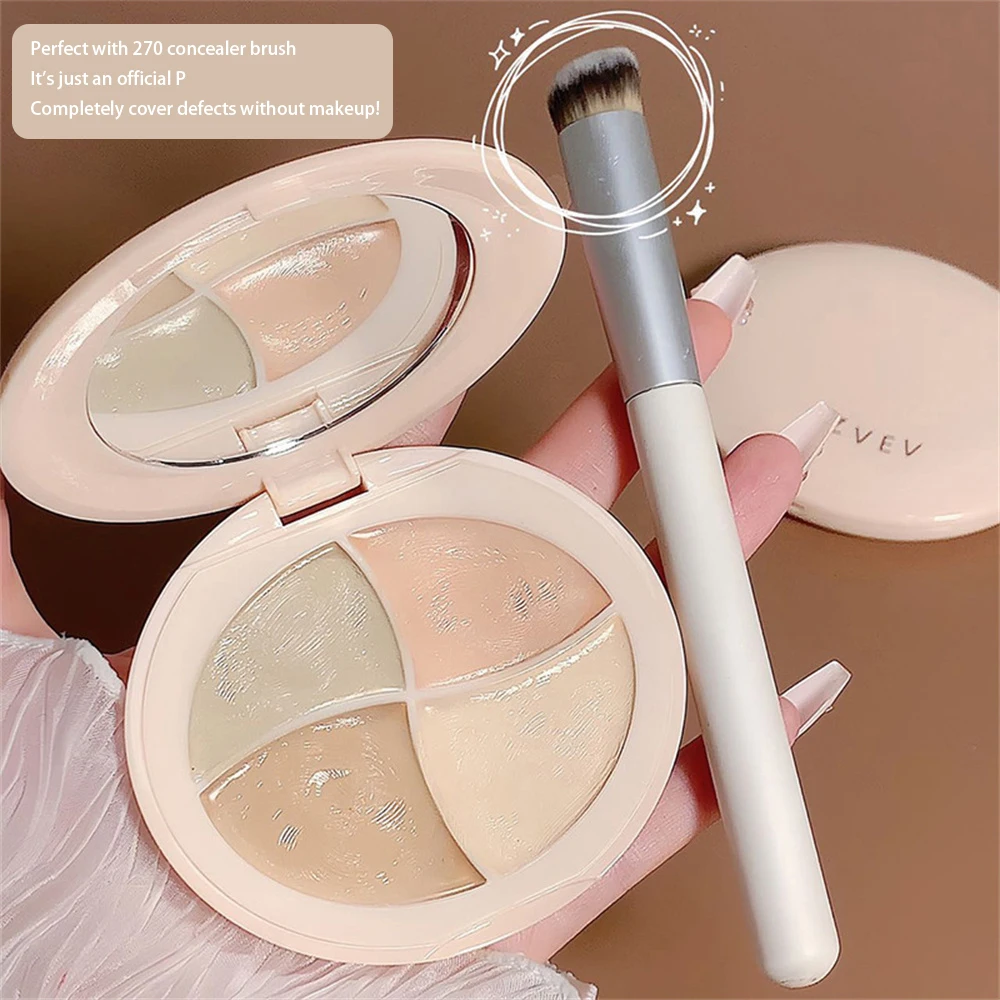 Four Colors Beauty Concealer Cream Covers Repair Dark Circles Acne Marks Freckles Law Lines Brightens Skin Tone Makeup Products