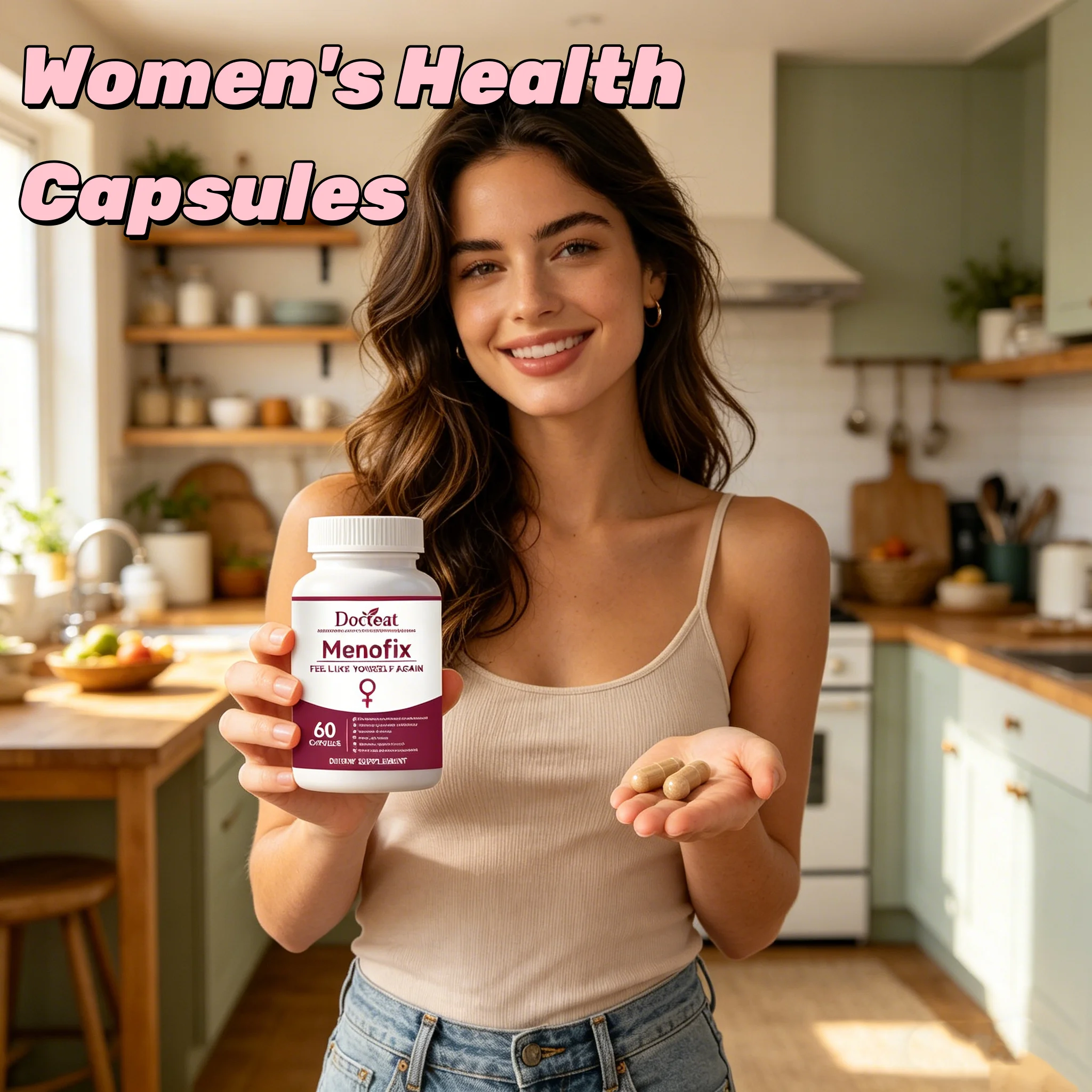 DOCTEAT Women Health Capsules Maintain Normal Endocrine Function Enhance Vitality Detox Stimulate Metabolism Women Care Capsules