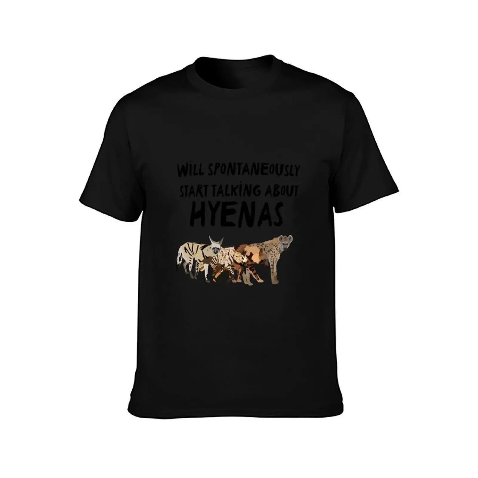 Will Spontaneously Start Talking About Hyenas T-Shirt, Summer Casual Cotton Tee, Oversized Streetwear Tops, Unisex Men Women