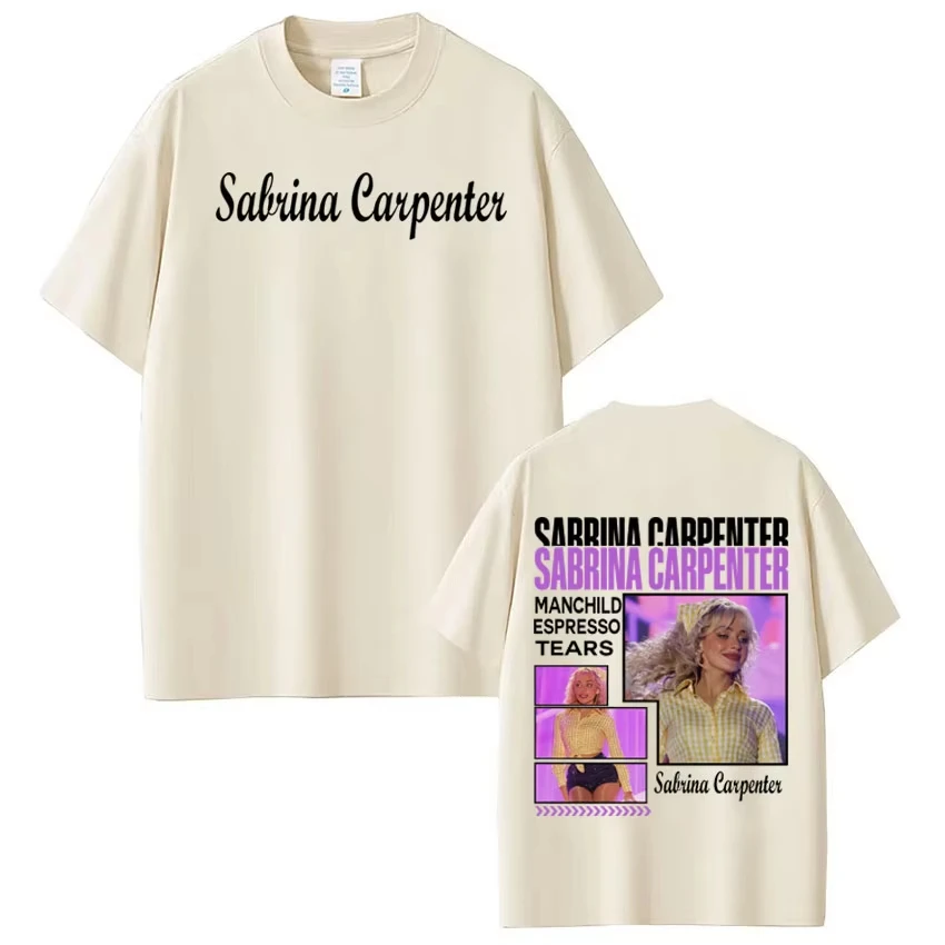 Hot selling Sabrina Carpenter Tour World Poster Print T-shirt Men Women Loose Casual Oversized Top Soft Cotton Summer New Tee