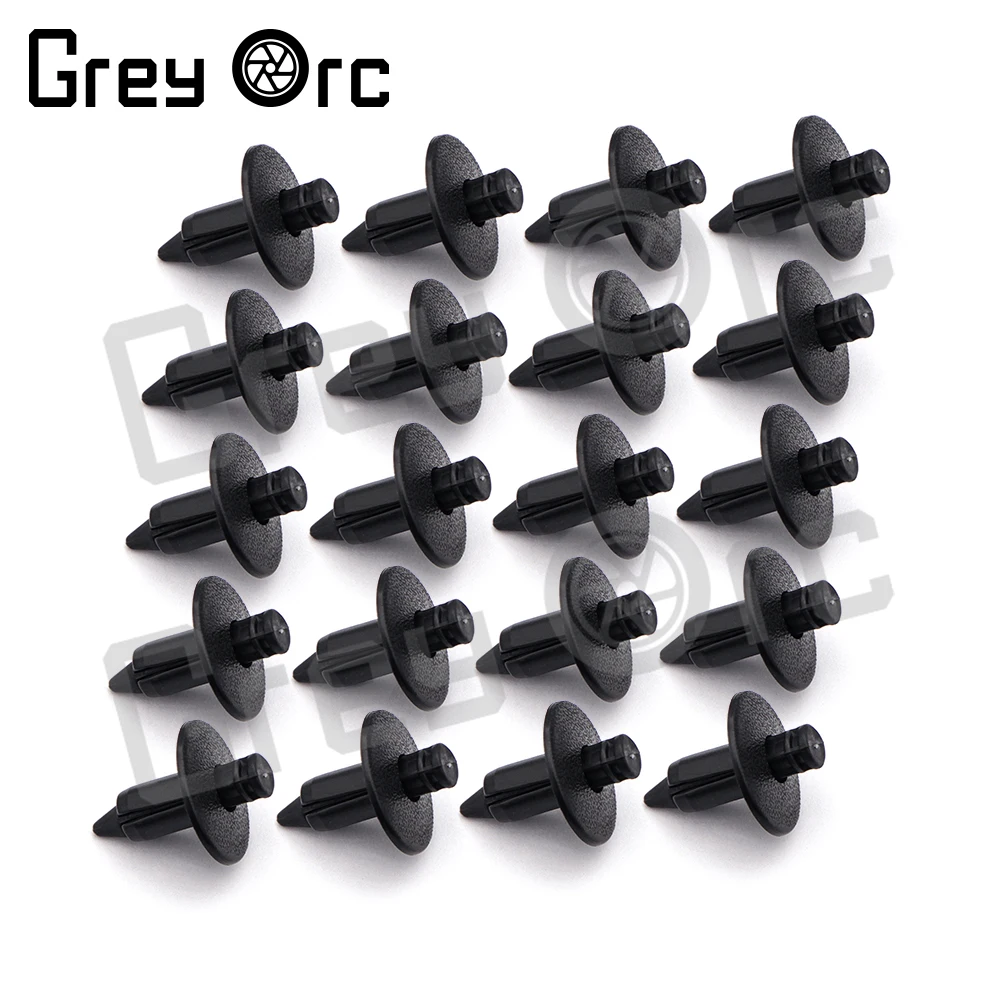 

20pcs Black Auto Fastener Retainer 6mm Fairing Fender Rivet Clips Car Door Trim Panel Clip Universal Motorcycle Accessories