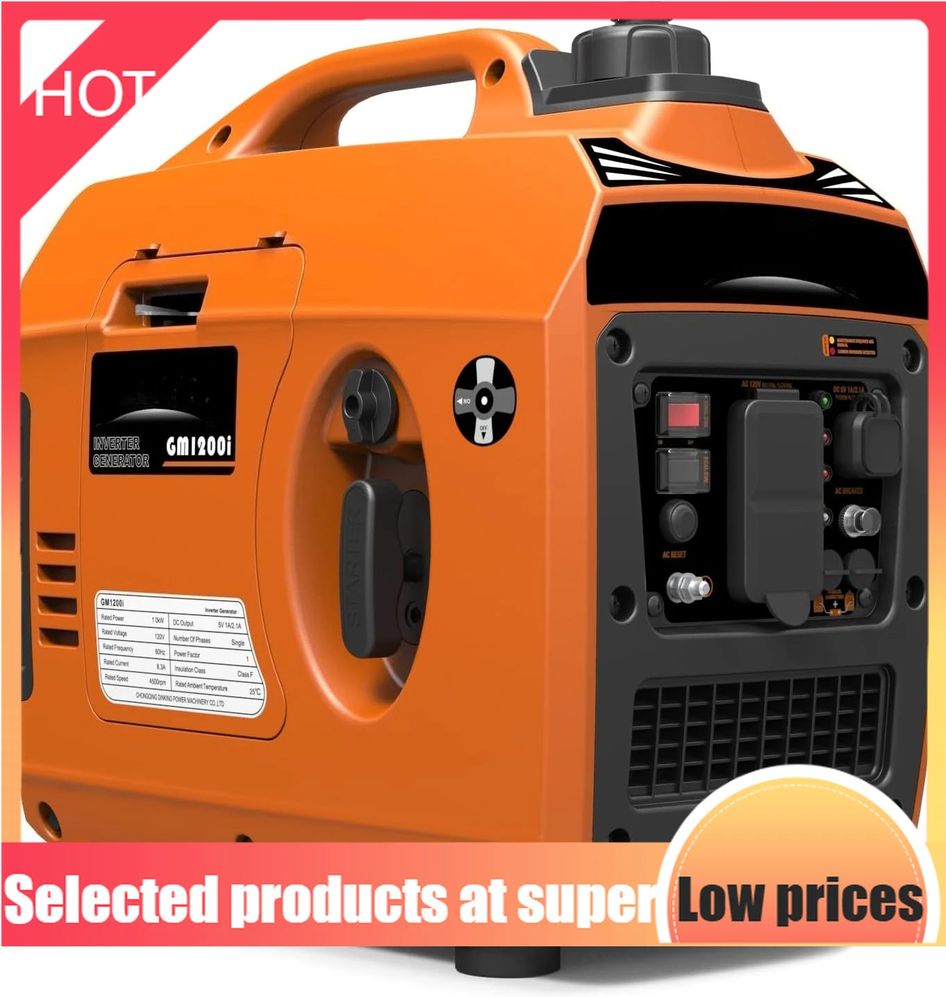 

Limited EditionGenerator，EPA Compliant, Eco-Mode Feature, Ultra Lightweight for Backup Home Use & Camping