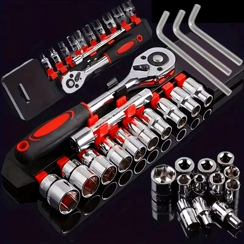 

180° Rotating Head Ratchet Wrench, Multi-Function Repair Hand Tools for Car Motorcycle Bike Bicycle General Hardware Maintenance